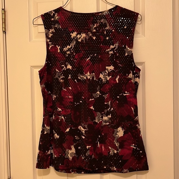 Laura Ashley Sleeveless Tank Embellished- Ladies Size Large - Picture 3 of 4